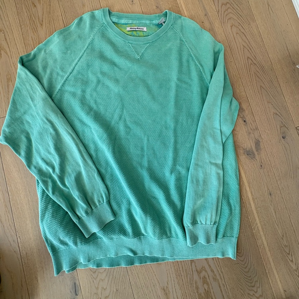 Men’s Tommy Bahama lightweight waffle textured sweater size XL